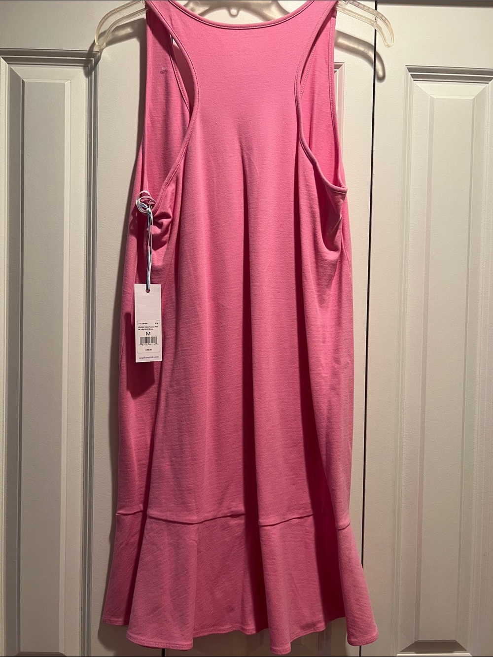 Southern Tide Pink Racerback  Dress with Ruffle Hem - Picture 2 of 3